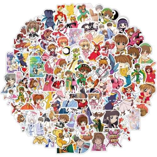 10/50/100Pcs Card Captor Sakura Kinomotosakura Toy Stickers Creative Suitcase for Laptop Luggage Waterproof Sticker