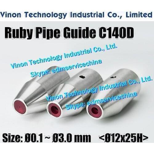 Ø2.0mm edm Ruby Pipe Guide C140D (Ruby type) Ø12x25H Tube Drill Guide for Jinma Baoma drilling machine,electrode guide