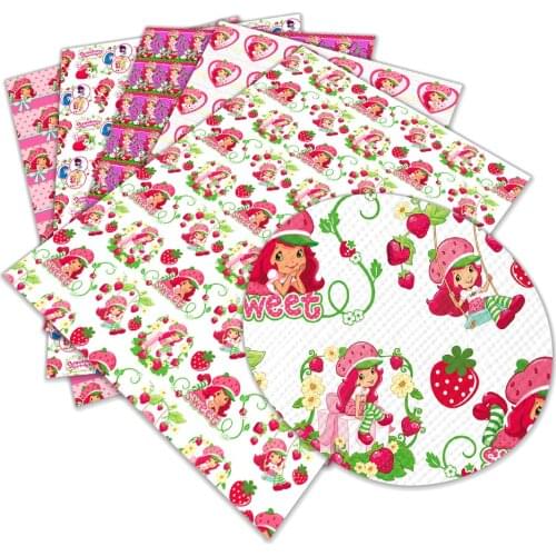 New Beautiful Girl Printed Synthetic Faux Leather A4 22 cm x 30cm for DIY Bag Material Fabric L277