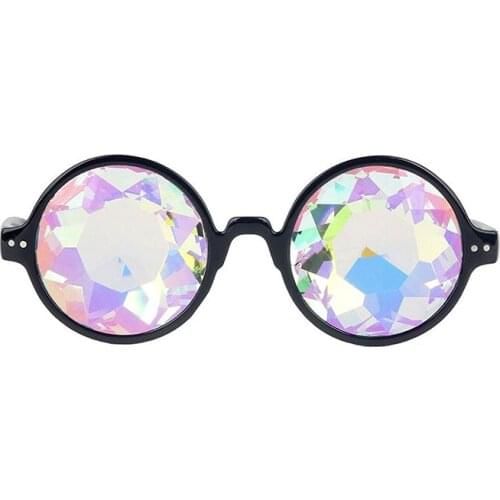 Goggles Rainbow Prism diffraction Crystal Lenses Steampunk Gothic Cosplay Festivals Kaleidoscope Cool Glasses For raves 2019 New