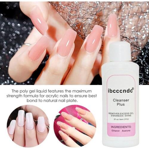 45ML Quick Builder Poly UV Gel Polish Nail Permanent Liquid Slip Solution Painless Acrylic Nail Art Quick Extension Tools