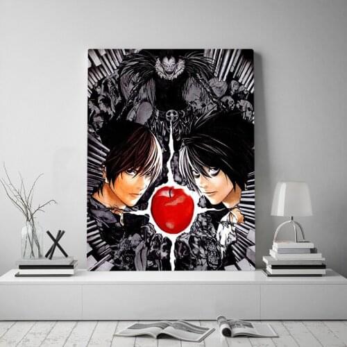 Death Note anime Light Yagami L Canvas poster Painting wall Art decor Living room Bedroom Study Home Decoration Prints