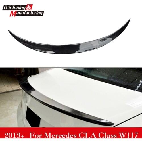 W117 Carbon Fiber Rear Trunk Wing Spoiler for 2013 - 2019 CLA Class C117 Sedan CLA200 Cla180 CLA250 CLA45 Fitment Guaranteed