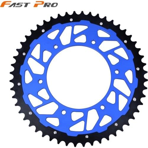 48 49 50T CNC Rear Chain Sprocket Steel and Aluminum For WR250F YZ250F YZ250 WR400F WR426F WR450F Enduro Motocross MX Dirt Bike