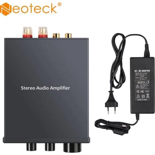 Neoteck Stereo Audio Amplifier With TPA3116D2 Chip Hi-Fi integrated amplifier 50W + 50W Output Power with Bass Treble Control