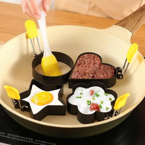 Stainless Steel Omelette Mold Fried Egg Shaper Nonstick Omelette Pancake Maker Egg Boiler Egg Mold Kitchen Accessories Gadgets