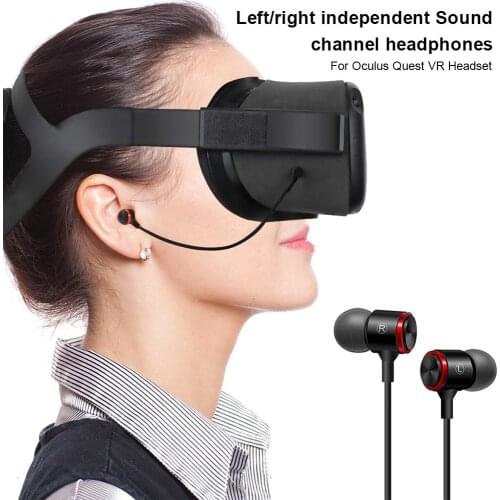 VR Earbuds For For Oculus Quest VR Headset In-Ear Earphones 360 Degree Sound Stereo VR Earbuds With Left/Right Single Channel 3D