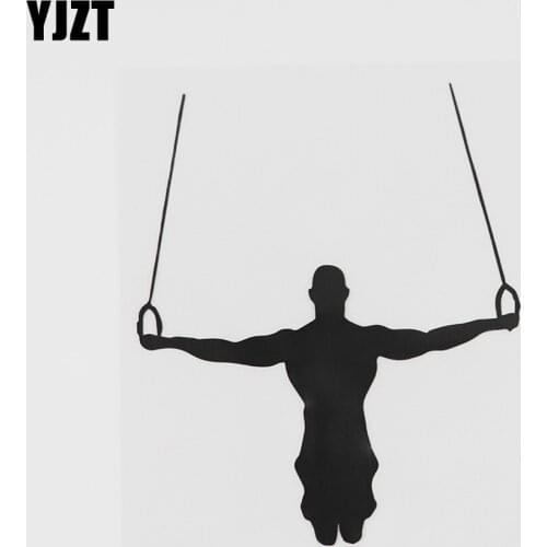 YJZT 10.4CMX12.7CM Your Goals Gymnastic Decal Vinyl Car Sticker Black/Silver 8A-0775