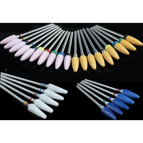 1pc Ceramic Nail Drill Bits For Electric Nail Manicure Pedicure Cutter Machine Accessories