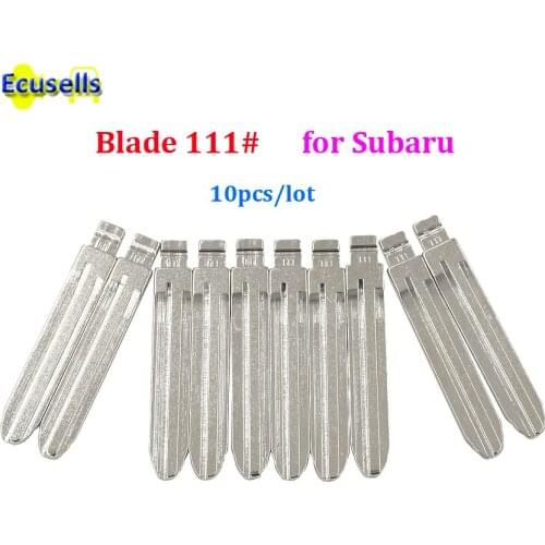 10pcs/lot universal No. 111 flip uncut metal blank key blade 111# for Subaru B110 keyway