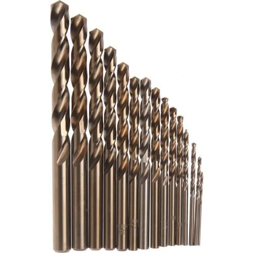 15Pcs High Speed Steel M35 HSS Cobalt Twist Drill Bit Set 1.5-10mm Power Tools W315