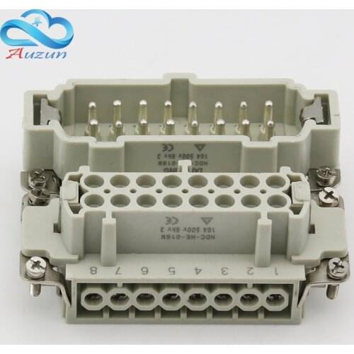 16 core Heavy duty connector HDC-HE-016 The male connector and the female connector 16A500V Aviation plug core