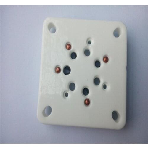 2pcs ceramic tube socket GZC7-4 seat tube socket 4 pin silver for amplifier PCB GM70,GM71