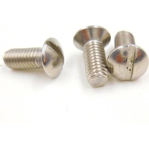 5pcs M4 nickel plated brass Slotted half countersunk screws bolts one word head screw brassiness bolt DIN964 8mm-50mm length