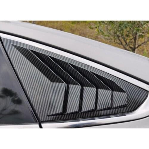 Lsrtw2017 Carbon Fiber Car Rear Window Triangle Shutter Panel Styling for Changan Eado Plus 2020 2021 Accessories Auto