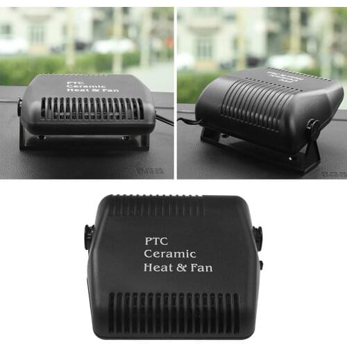 150W Car Heater Electric Cooling Heating Fan Defroster Demister with 180 Degree Rotatable Stand for Windshield