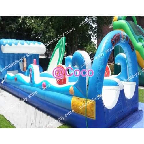Free air ship to door,7x4m/8x4m Commercial Inflatable Water Slide, kids adults inflatable Slip and Slide outdoor