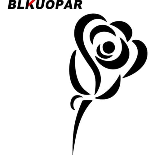 BLKUOPAR for Stylized Rose Car Stickers Waterproof Personality Decals Sunscreen Creative Caravan Windshield Decor Car Goods