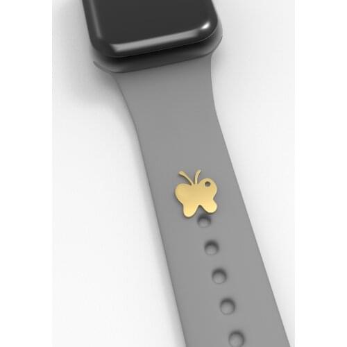 Callancity-Butterfly Stud Watch Band Charms Straps Decorative For Apple Watch 38mm 40mm 42mm 44mm