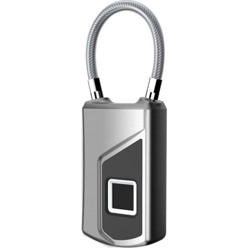 Fingerprint Padlock Electronic Padlock Cabinet Lock Dormitory Door Padlock Portable Tourist Fingerprint Lock