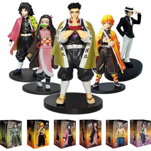 Figurine Demon Slayer Figure Kamado Tanjirou Action Figura Anime Agatsuma Zenitsu Nezuko Warrior No Yaiba Kimetsu PVC Model Toys