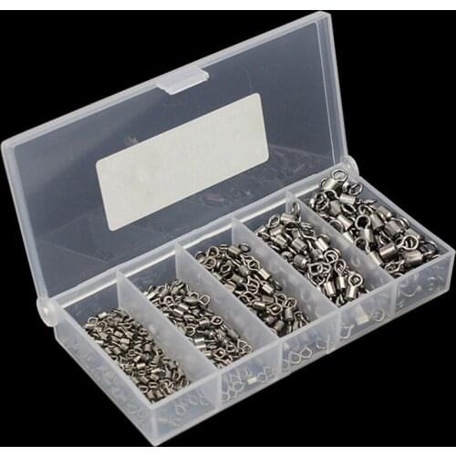 HOT 251Pcs Fishing Rolling Swivel High-strength Stainless Steel Rolling Barrel Swivel Fishing Tackle-30Lb to 97 Lb