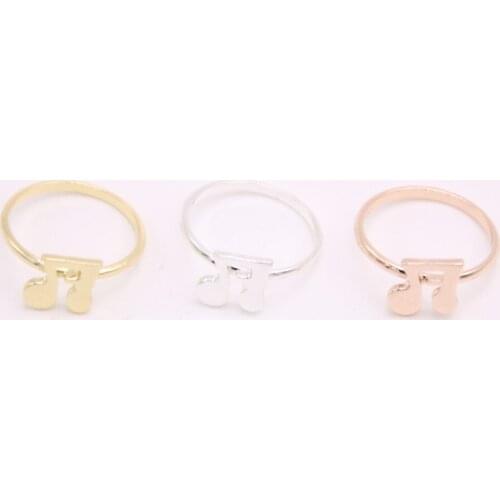 Hot sale musical element rings Double notes rings interest ring