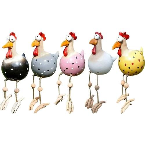 Chicken Garden Lawn Plug Hen Rooster Ornaments Hens Bird Statues Edge Seater Indoor Outdoor Backyard Yard Art Decorations L3