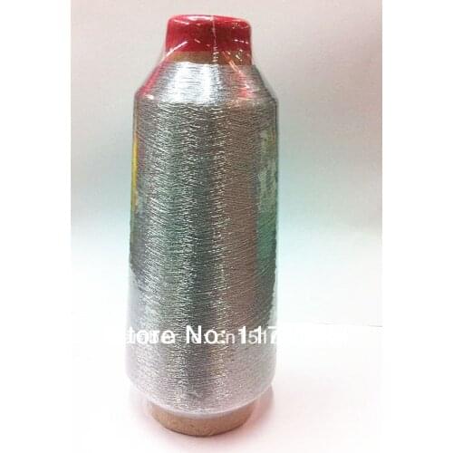 Metallic yarn, Silver thread,for embroidery machine sewing machine,3500M,MOQ 1 ROLL, Shipping free