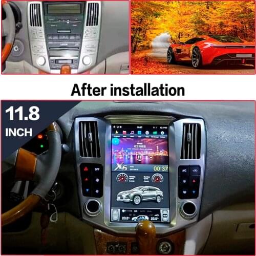 Tesla Style Android 9.0 64G Carplay Car GPS Navigation Radio For Lexus RX300/RX330/RX350 2004-2007 Multimedia Player Stereo Unit