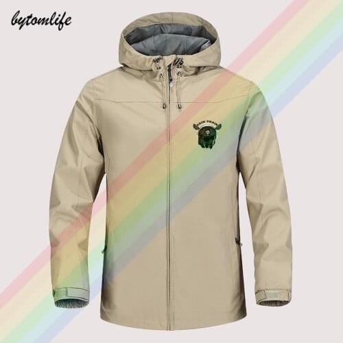 Gain Train Fitness Gorillas Are Very Powerful Autumn Winter Sailing Hiking Outdoor Hooded Windproof Jacket Men Top Quality Soft