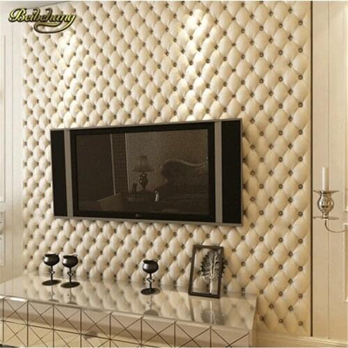 Beibehang Leather Wall Paper Soft Bag Luxury Super Quality Wallpapers for Living Room TV Background Paper Vintage Home Decor