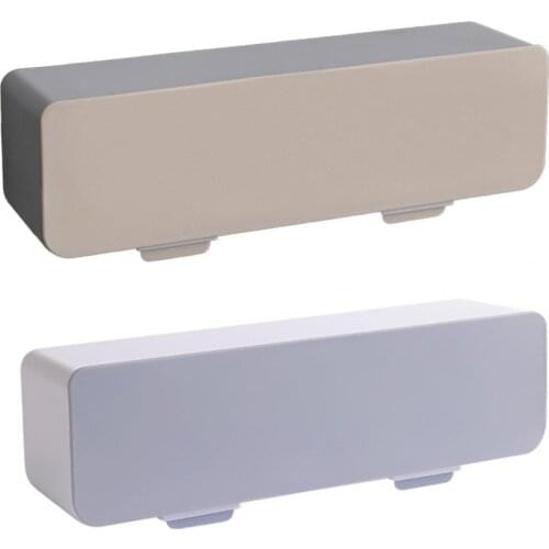 4 Grids Spice Box Wall Mounted Multi-Purpose PP Moisture Dustproof Seasoning Container with Cover for Kitchen Storage Shelf