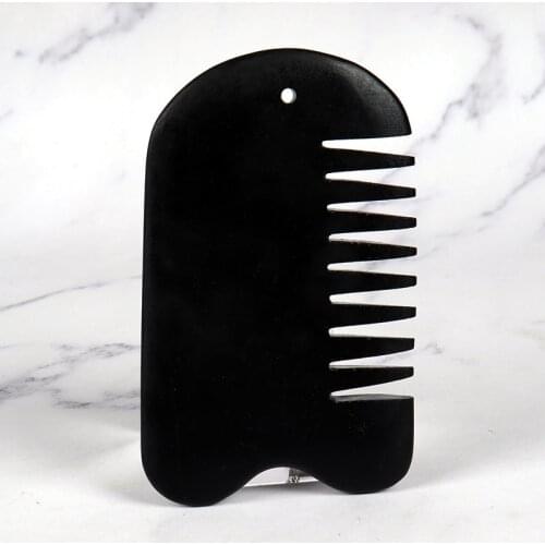 Natural Jade Comb Face Gua Sha Tool Crystal China Bian Shi Stone Mineral Skin Care Massager Head Body Health Massage Scraper