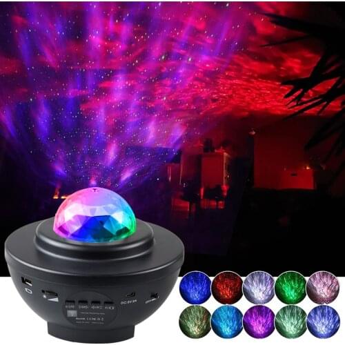 Colorful Starry Sky Galaxy Projector Nightlight Child Blueteeth USB Music Player Star Night Light Romantic Projection Lamp Gifts