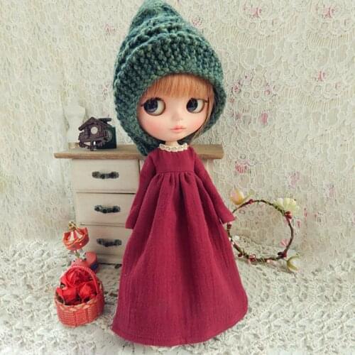 New Mori Style Long Dress Blyth doll Clothes for blyth skirt Azone Licca Pullip 1/6 doll clothes accessories