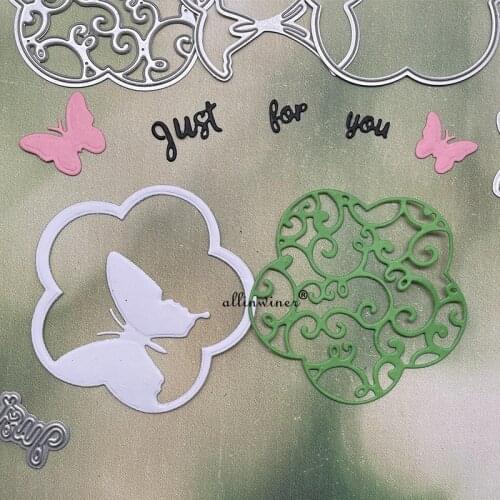 New Butterfly flower letter frame DIY Craft Metal Cutting Die Scrapbook Embossed Paper Card Album Craft Template Stencil Dies