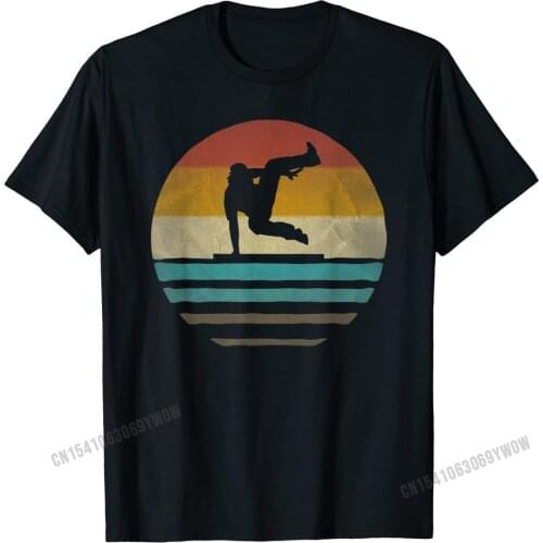 Parkour Shirt Retro Vintage 70s Silhouette Distressed Gift T-Shirt Cotton Adult T Shirt Unique Tees Discount Geek