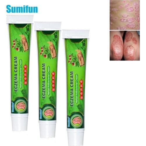Sumifun 3pcs Treatment Psoriasis Cream Antibacterial Antipruritic Dermatitis Eczema Herbal Ointment Anti-itch Medical Plaster