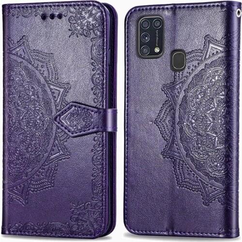 Wallet Case For Samsung Galaxy M21 Case Floral Filp PU Leather Cover For Samsung M21 Case For Samsung Galaxy M21 6.4" Cover Book