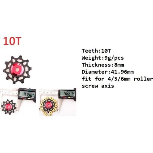 Bicycle Rear Derailleur Pulleys Bearing 10T Jockey Wheel for Shimano Zee 10s Saint CNC made