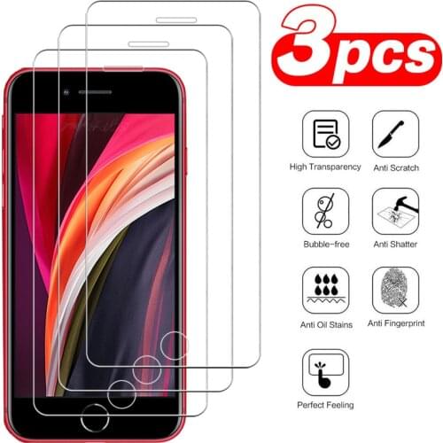 3pcs 9H Explosion-proof tempered glass for iphone SE 2020 screen protector protective glass Film on For iphone se s e 2020