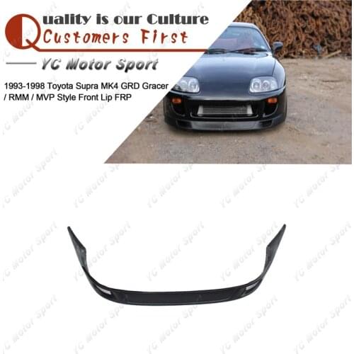 Car Accessories FRP Fiber Glass Front Lip Fit For 1993-1998 Supra MK4 GRD Gracer / RMM / MVP Style Front Bumper Splitter Lip
