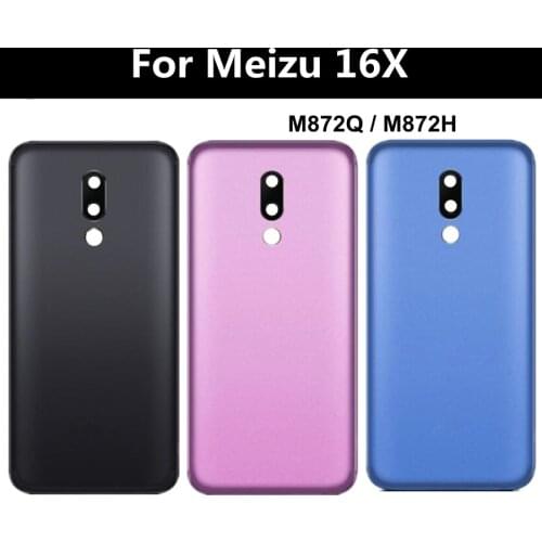 For Meizu 16X 16 X M872Q M872H Battery Door Back Cover Door Housing Case + Camera Lens Frame for Meizu 16X Battery Cover