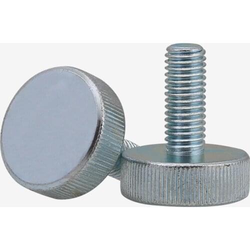 Gb835 flat head hand screw knurled large round head bolt hand tight adjusting screw m3m4m5 20PCS