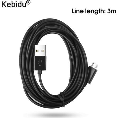Kebidu 3 m Data Cable Micro USB Charger Cable Play Charging Cord Line For Sony Playstation PS4 For Xbox One Wireless Controller