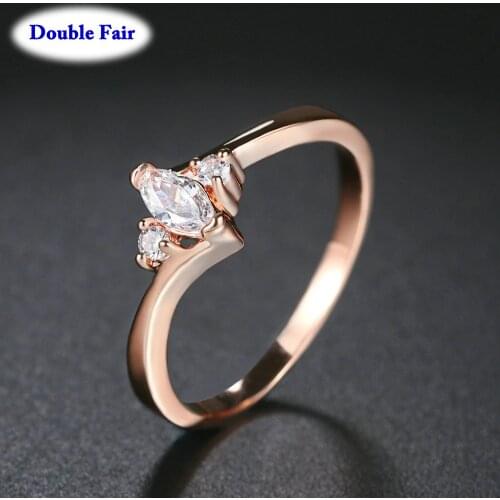 Rose Gold High-grade And Refined Single Ring For Women Wedding Party CZ Stone Fashion Jewelry Rings DWR797M