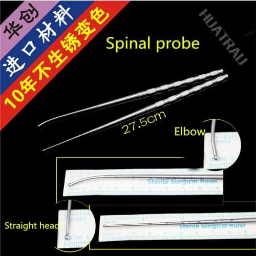 Medical Orthopedic Instruments spine Pedicle Probe Hard Probe Lumbar vertebra and Spinal Nerve Probe Straight elbow curved head