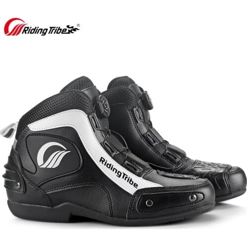 Motorcycle Boots Motocross Racing Shoes Microfiber Leather Anti Collision Off-Road Motorbike Cycling Men Women Sport Boot A017