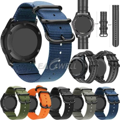 18mm/24mm Universal Nylon Watch Band For Suunto Traverse Core Watch Bracelet Strap For Fossil Q ventrue Gen3 LG Garmin Huawei